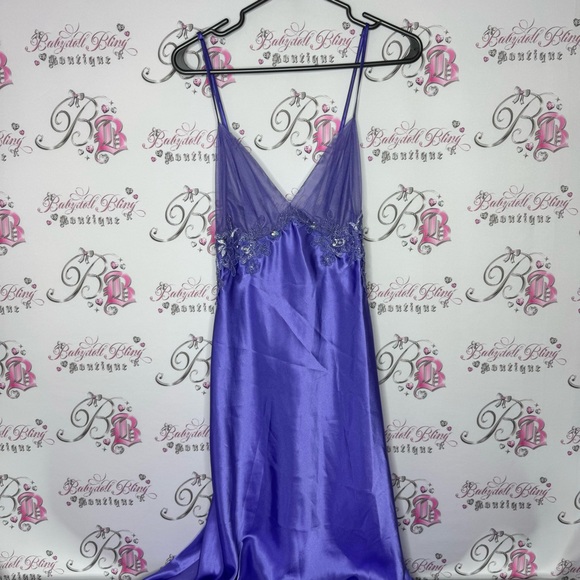 Intimate attitudes dress maxi long open back criss cross mermaid back style mesh - Picture 4 of 16